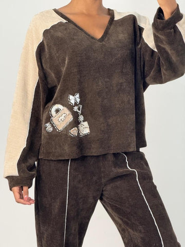 Long Sleeve Corduroy Top