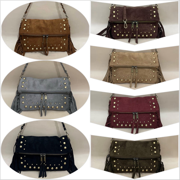 Stud/Fringe Handbag
