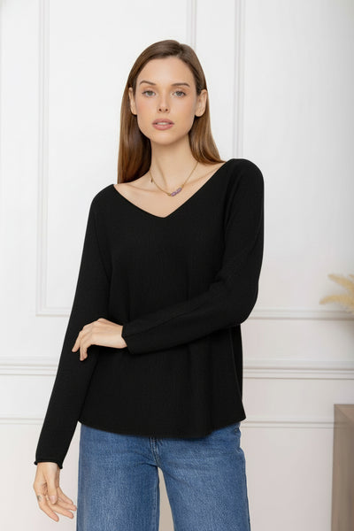 Long Sleeve V-Neck Sweater
