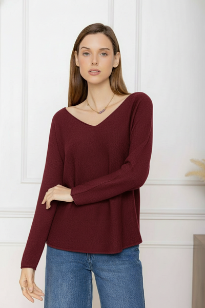 Long Sleeve V-Neck Sweater