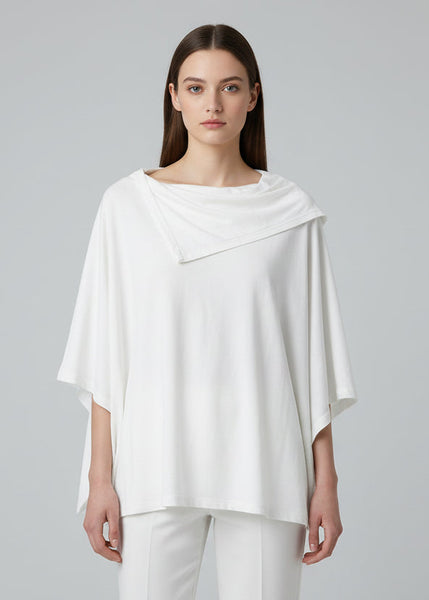 Drape Cowl-Neck Sweat-Shirt