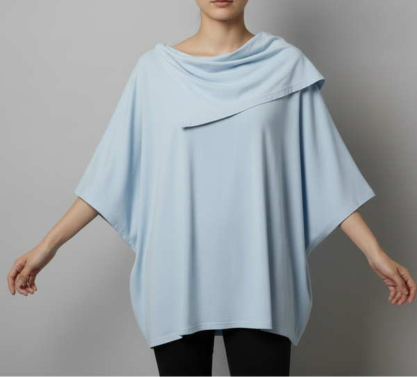 Drape Cowl-Neck Sweat-Shirt