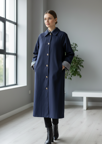 Button Front Trench