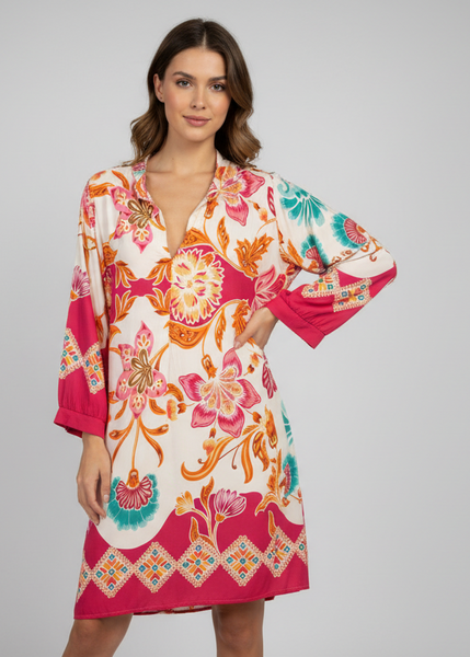 Long Sleeve Print Dress