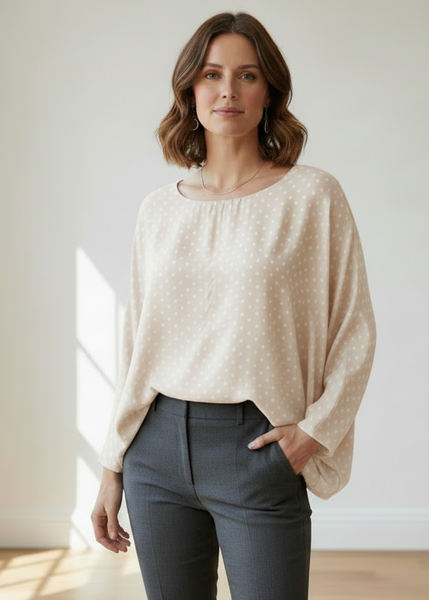 Polka Dot Silk Top - Italian