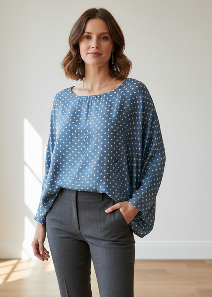 Polka Dot Silk Top - Italian