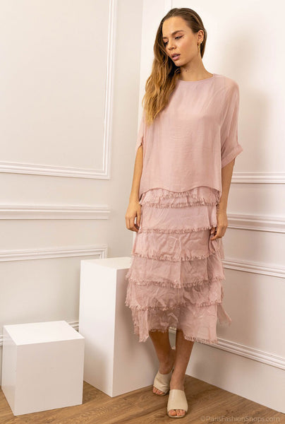 Layered Silk Dress - Italian