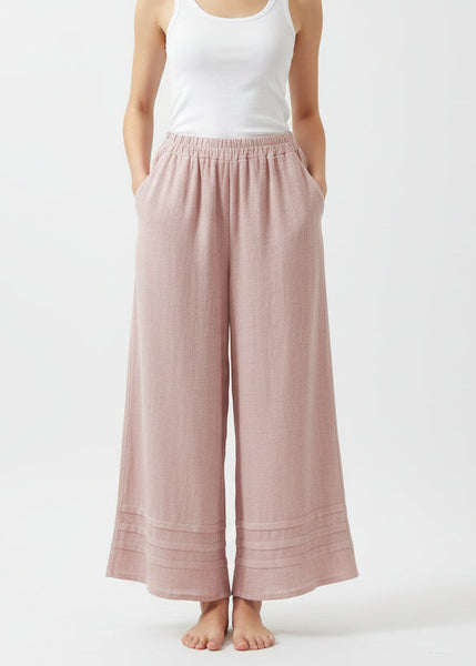 Detail Bottom Wide Leg Pants - Italian