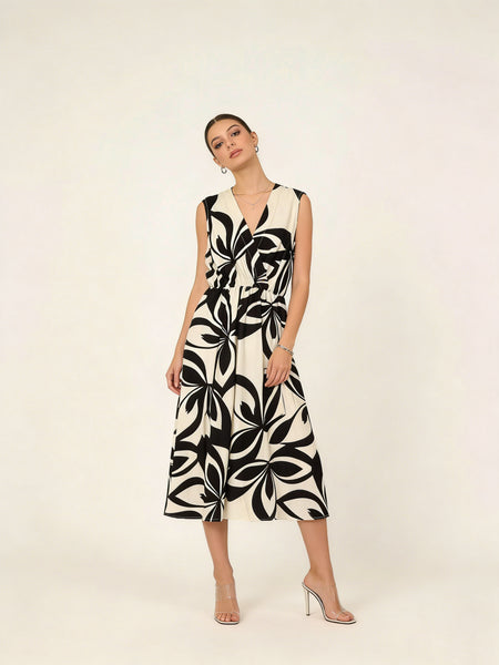 Sleeveless Print Dress