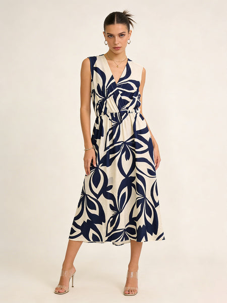 Sleeveless Print Dress