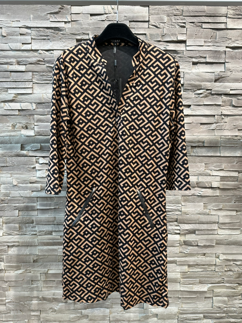 V-Neck Print Dress