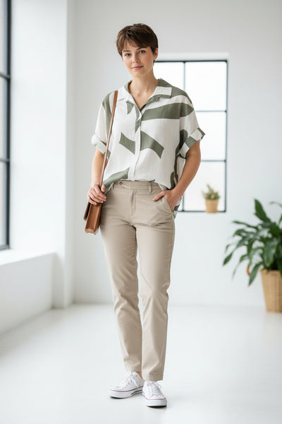 Short Sleeve Print Top