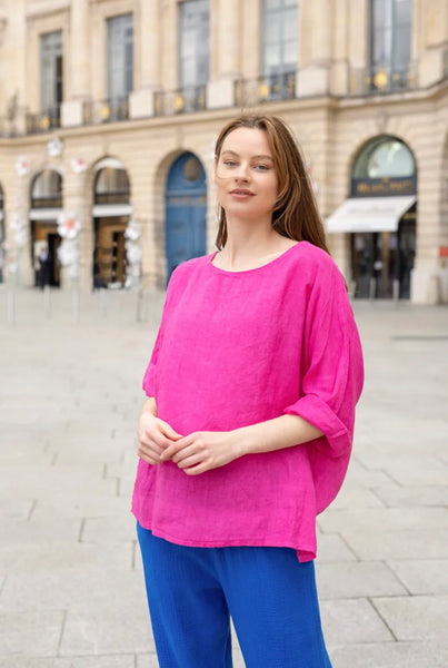 Basic Linen Top- Italian