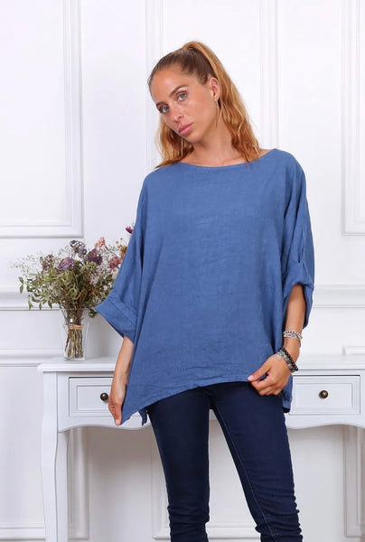 Basic Linen Top- Italian