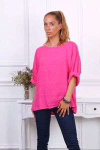Basic Linen Top- Italian