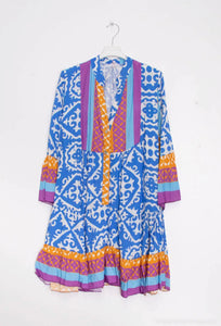 Long Sleeve Print Dress - Italian