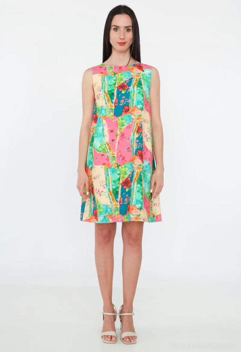 Mixed Print Dress