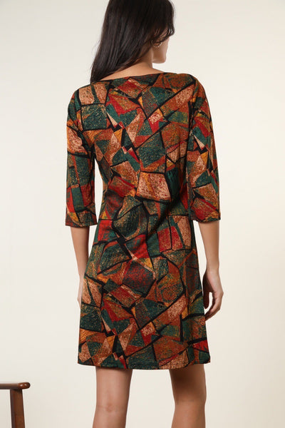 Cotton Mixed Print Dress