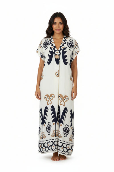 Short Sleeve Print Dress