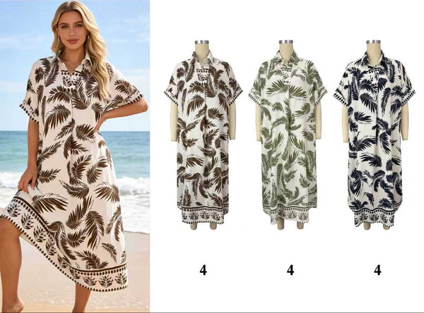 Short Sleeve Print Dress