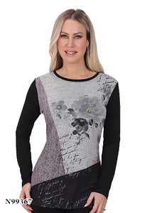Long Sleeve Print Top