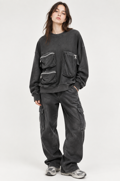 Zipper Detail Sweatshirt