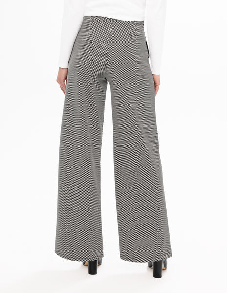 Pull-On Wide Leg Geo Print Pants