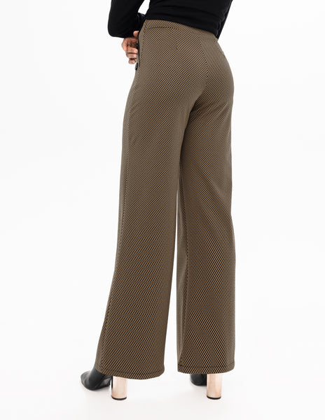 Pull-On Wide Leg Geo Print Pants