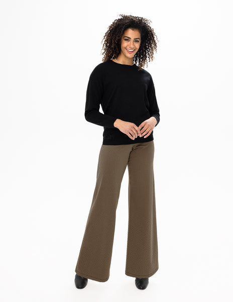 Pull-On Wide Leg Geo Print Pants