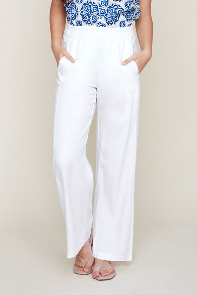 Tencel Pull-On Wide Pants