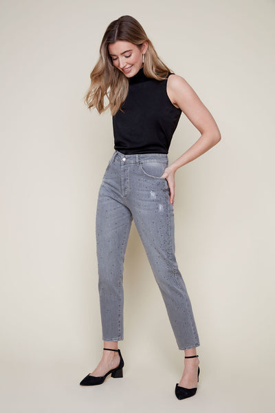 Ankle Jeans With Stones