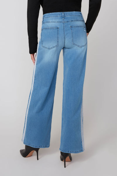 Cropped Wide Leg Denim Pants