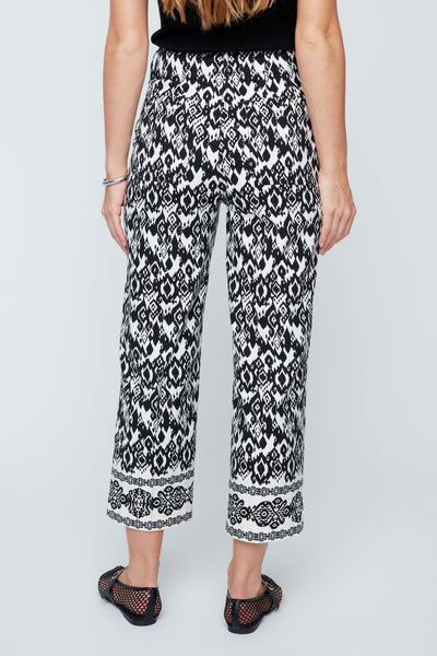 Crop Straight Leg Print Pants