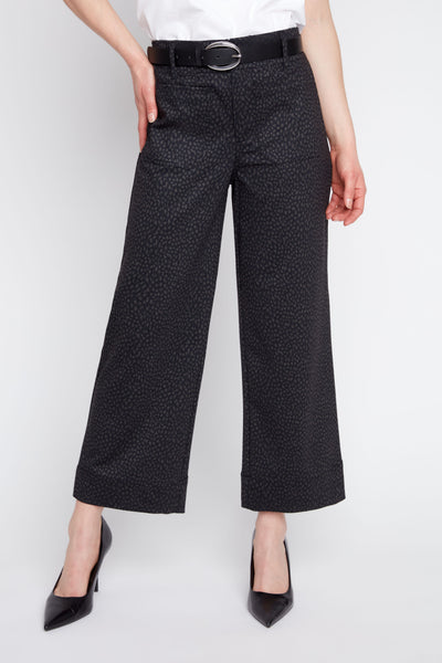 Cropped Leopard Print Pants
