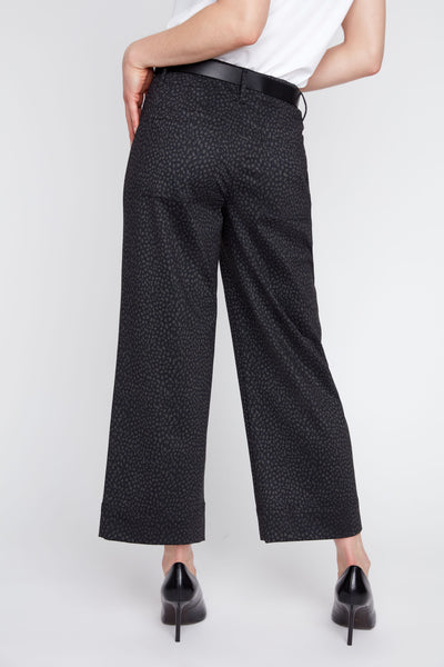 Cropped Leopard Print Pants