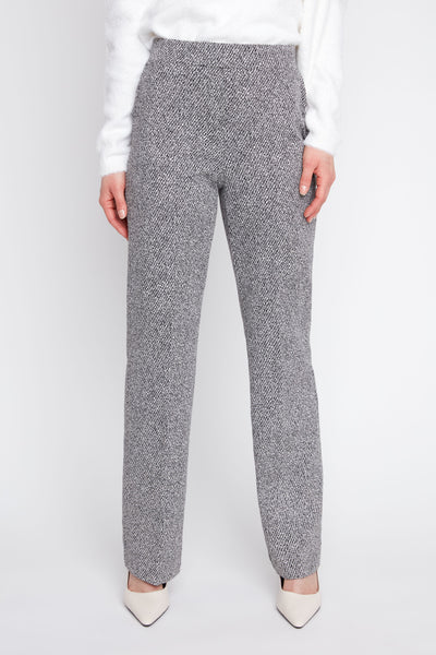 Pull-On Jacquard Knit Pants
