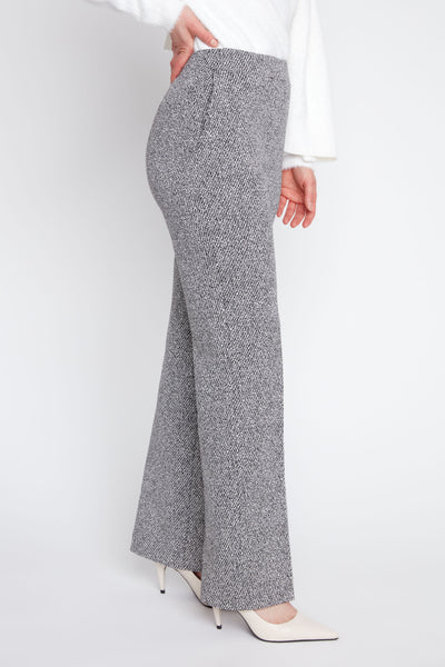 Pull-On Jacquard Knit Pants