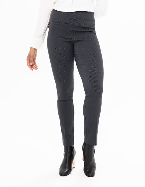 Pull-On Ankle Pants with Tummy Control