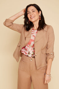 Linen Mix Short Jacket