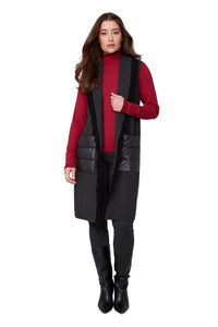 3/4 Brushed Knit Fringed Vest