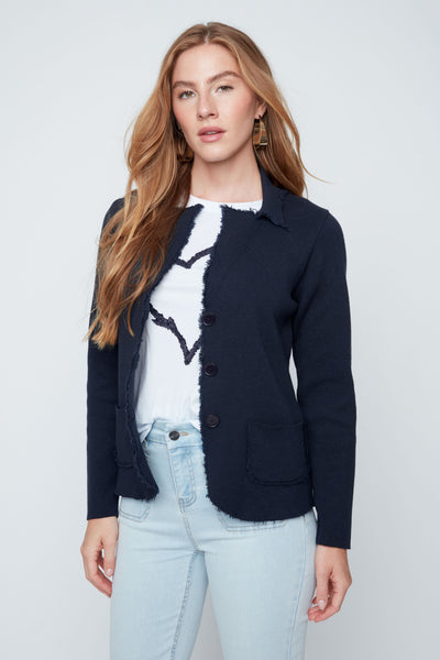 Button Front Knit Jacket