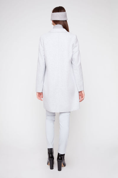Long Sleeve Coat With Raw Edges