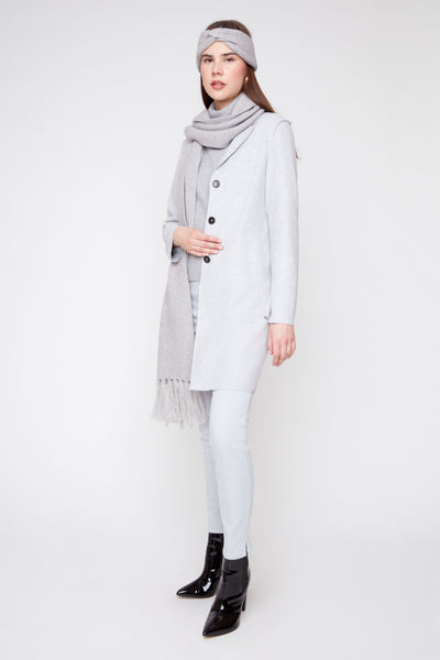 Long Sleeve Coat With Raw Edges