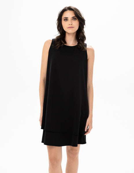 Sleeveless Double Layer Swing Dress