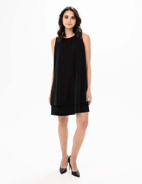 Sleeveless Double Layer Swing Dress