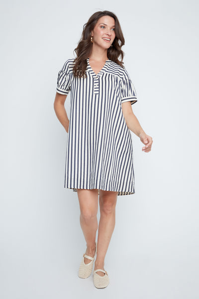 Short Sleeve Stripe Dress