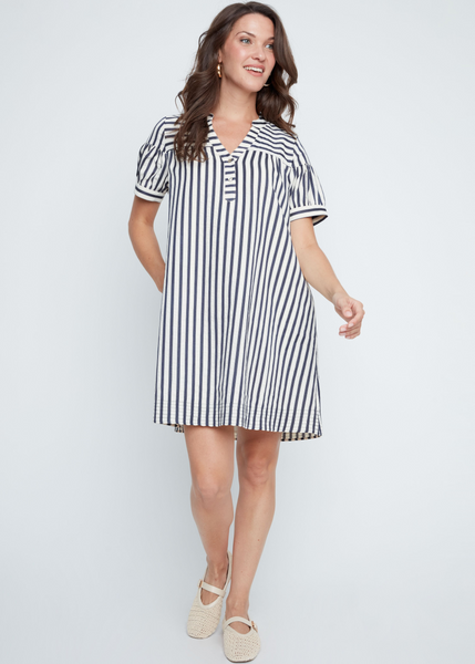 Short Sleeve Stripe Dress
