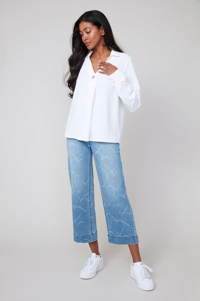 Long Sleeve Air Flow Blouse