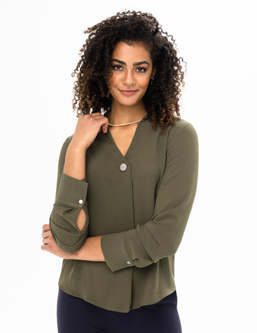 Long Sleeve Air Flow Blouse