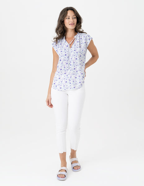 Sleeveless Printed Blouse